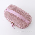 Autumn Winter New Arrival Lamb Wool Sherpa Makeup Bag Box Travel Cosmetic Toiletry Bag Case